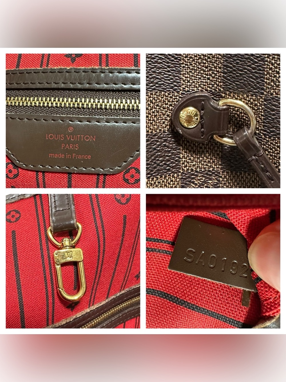 Louis Vuitton Damier Ebene Neverfull MM Tote Bag - Picture 12 of 16